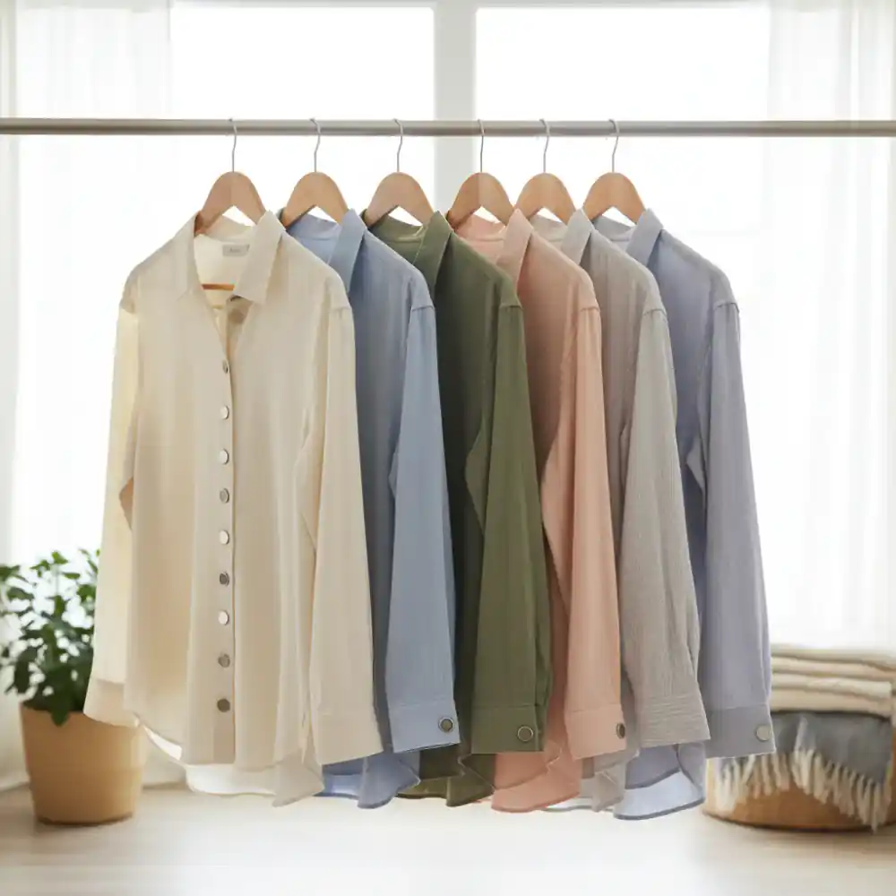 Collection of magnetic button shirts