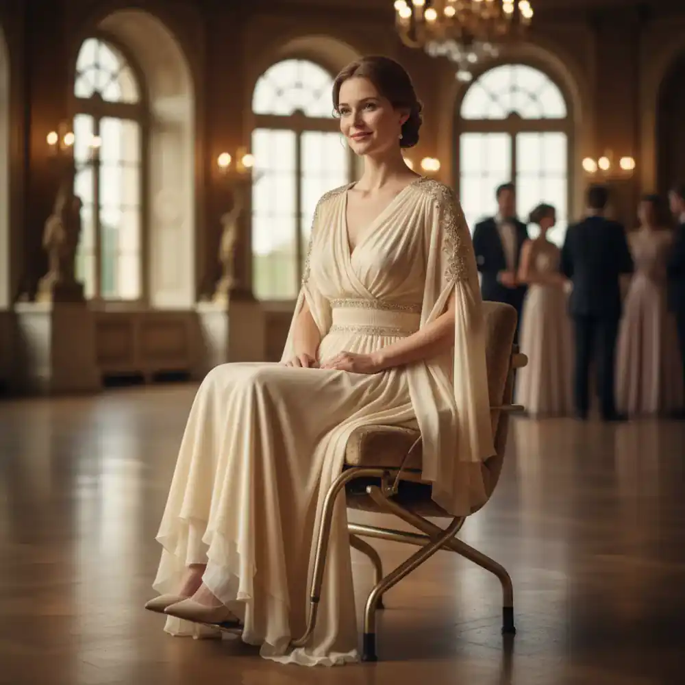 Elegant evening wear with accessible features