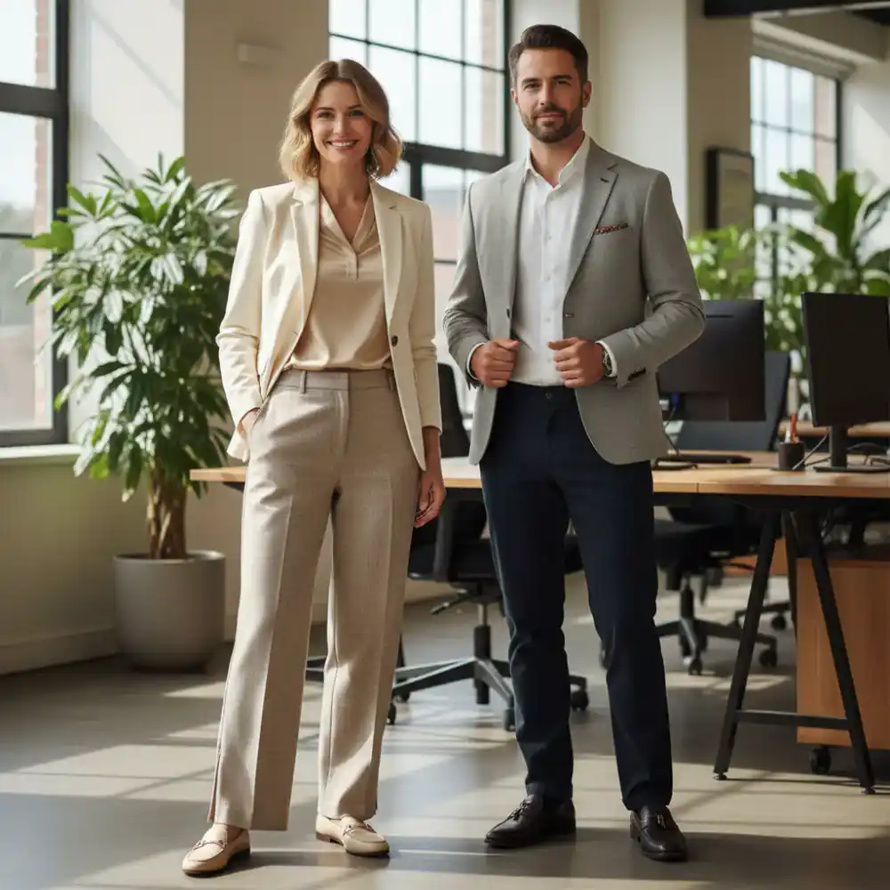 Professional adaptive clothing suitable for an office environment